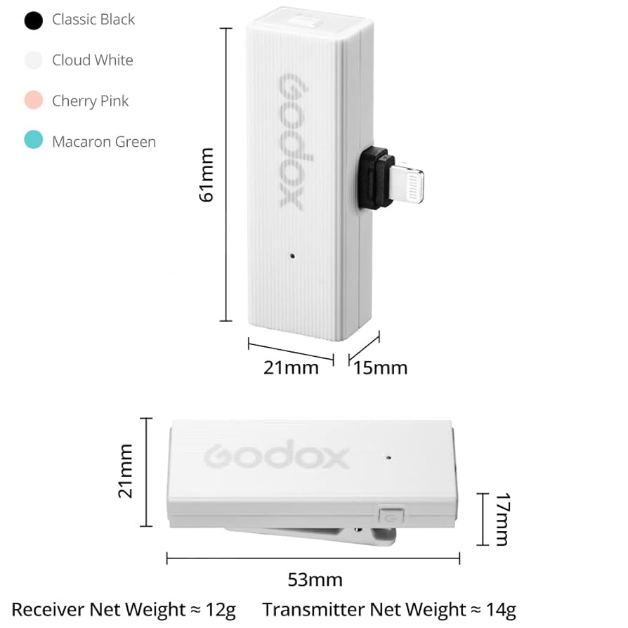 Godox MoveLink Mini LT ワイヤレスマイク Amazon.com: Godox MoveLink Mini LT Kit 2 Black 2.4GHz